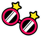 Стикер с очками